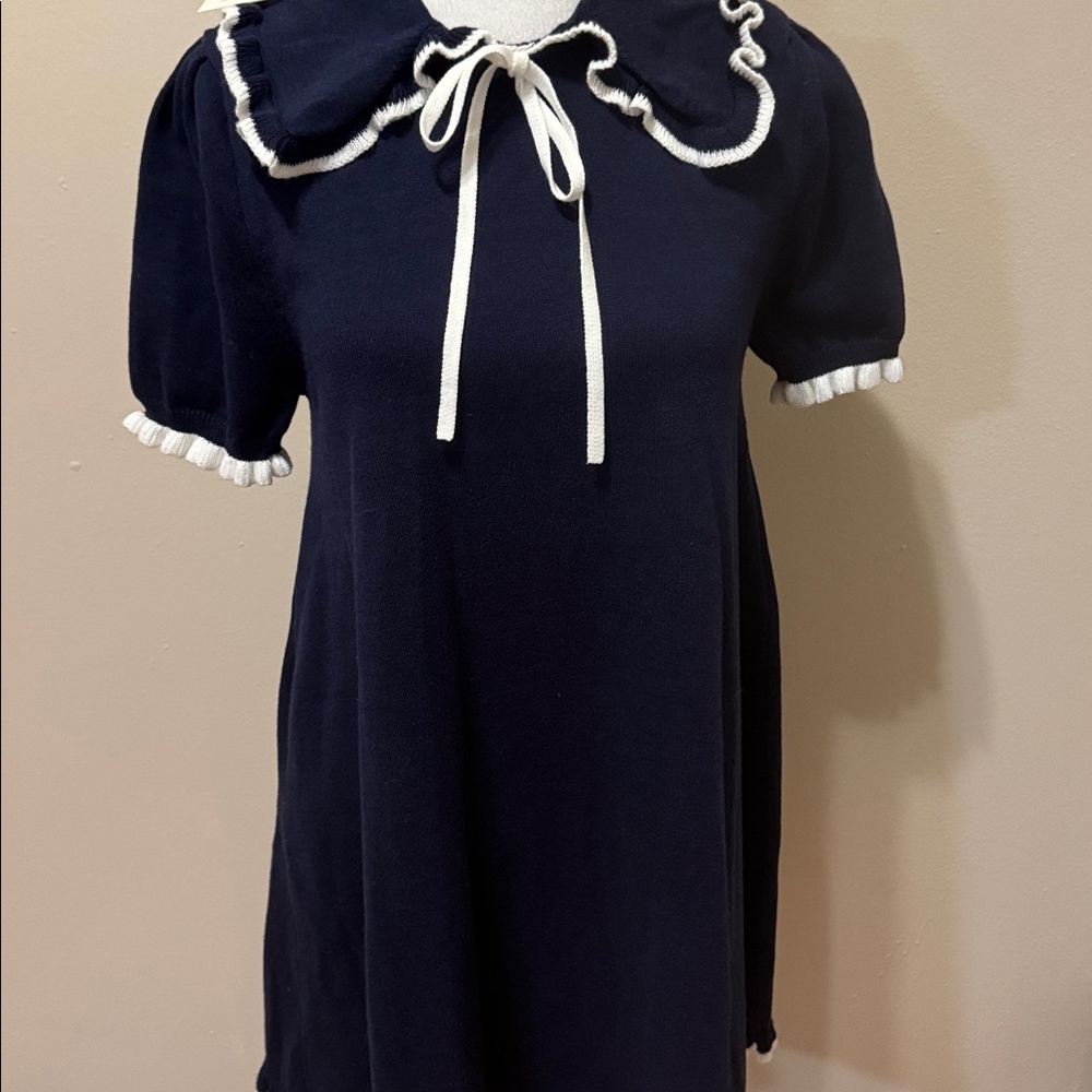 MABLE Jolene Ruffle Trim Knit Dress NWT - Picture 5 of 8